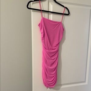 Princess Polly Hot Pink Ruched Mini Dress